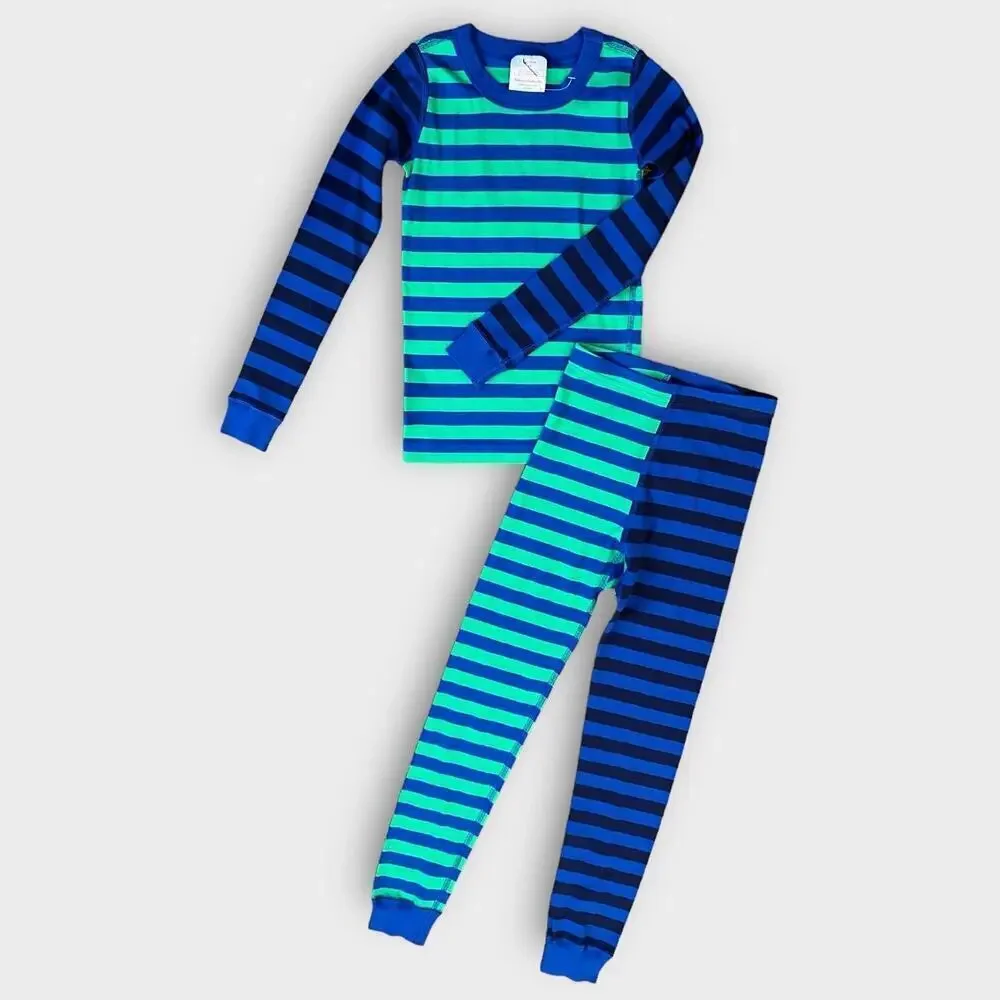 Hanna Andersson striped boys long sleeve pajama set Size US/8